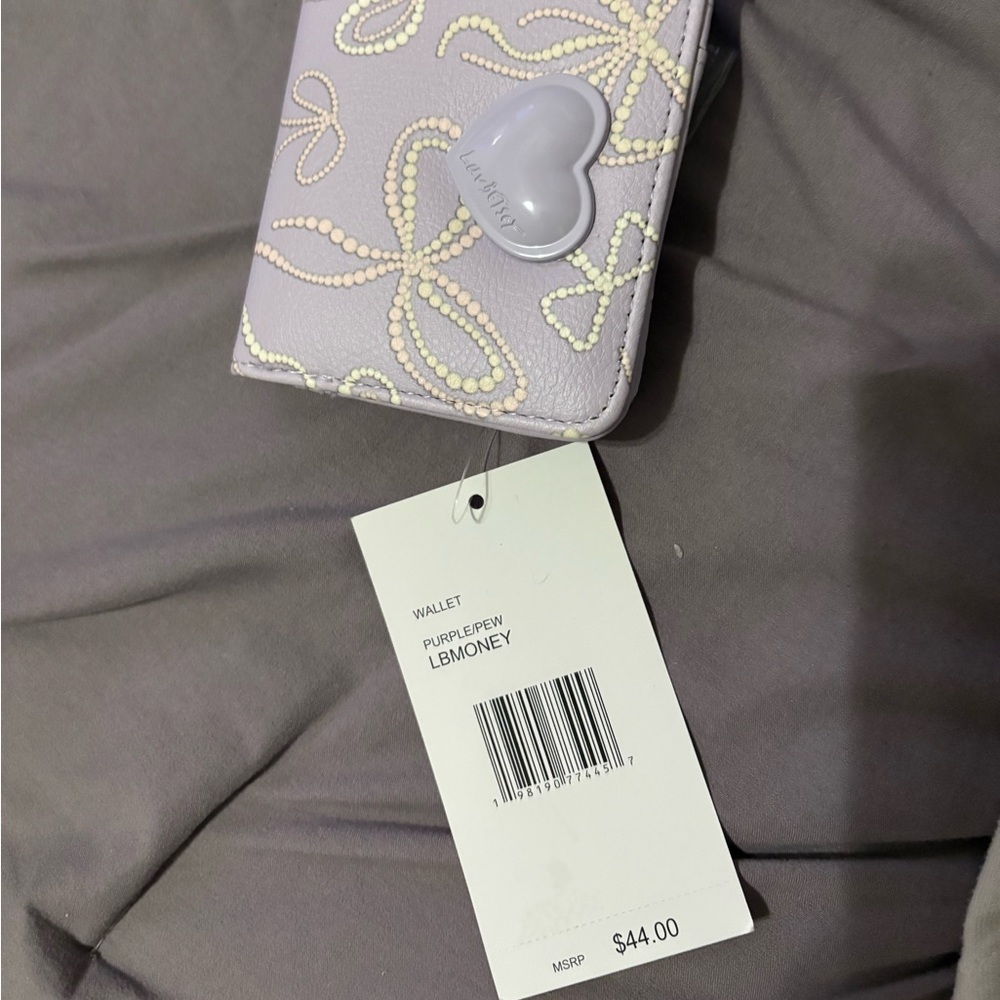 Betsey Johnson Lavender Wallet with Bow Design